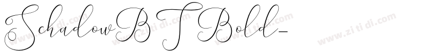 SchadowBT Bold字体转换